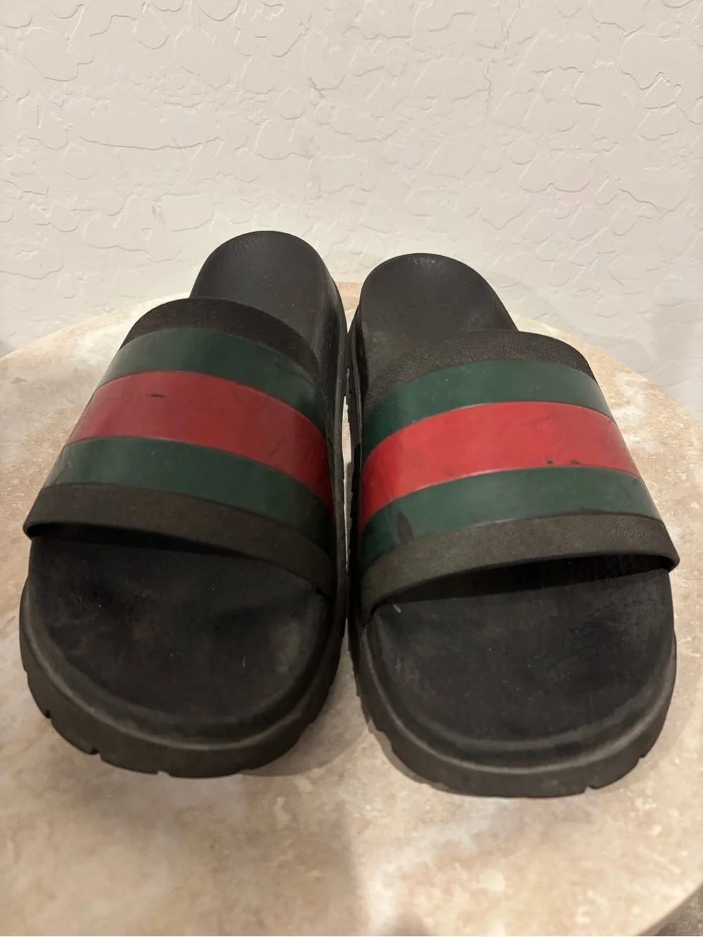 Gucci Men's Black Slide Sandals